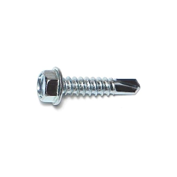 Midwest Fastener Self-Drilling Screw, #12 x 1 in, Zinc Plated Steel Flange Hex Head External Hex Drive, 250 PK 07968 - main